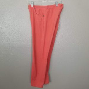 Womyn Flood Pant Faded Orange Cotton Jeans Sz4
